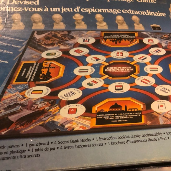 Vintage Milton Bradley Conspiracy Theory Board Game 1983 Espionage 10+ Complete - Picture 4 of 16